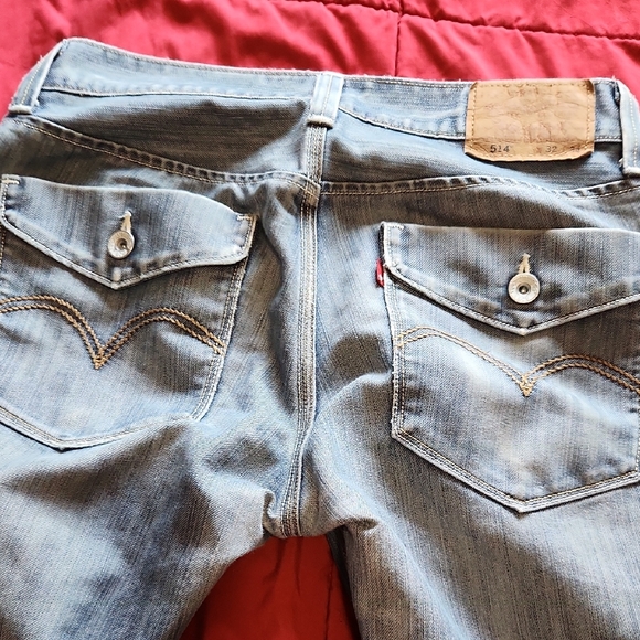 Vintage Levi's Men's Straight Jeans WAIST 32- Light Blue - Picture 3 of 6